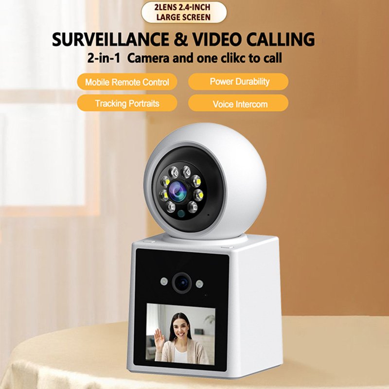 Wistino indoor ip dome camera 6mp dual lens video call motion detection house camera wifi