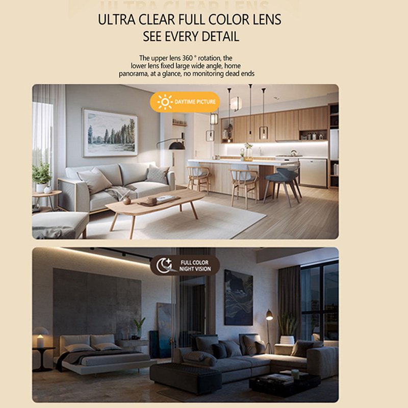Wistino indoor ip dome camera 6mp dual lens video call motion detection house camera wifi