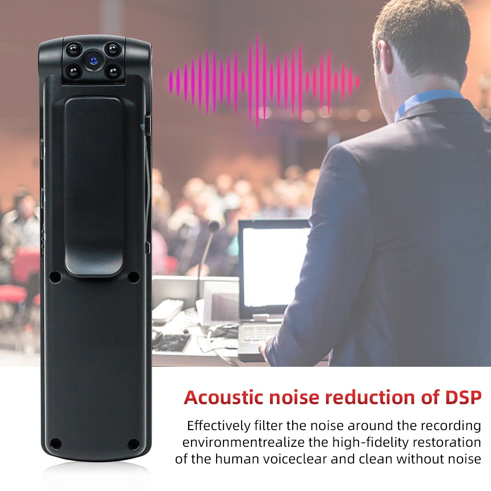 1080P HD Voice Recorder Infrared Night Vision Mini WIFi DV Pocket Action Camera Back Clip Conference Camera