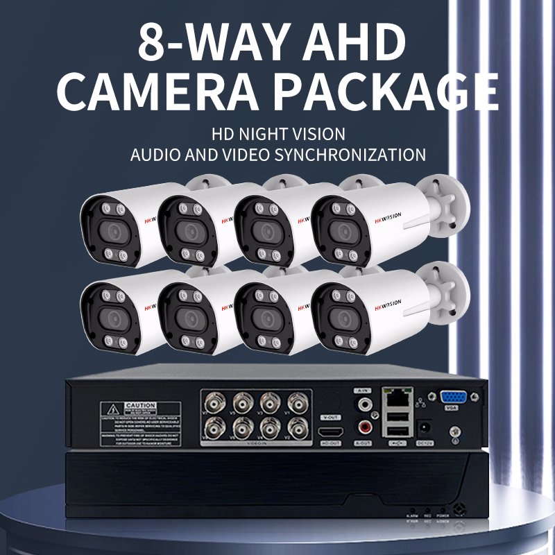 Wholesale Outdoor 2MP 8 Ch DVR Kit Security Camera System AHD Completed Combo Set 8 IN 1 Analog camera
