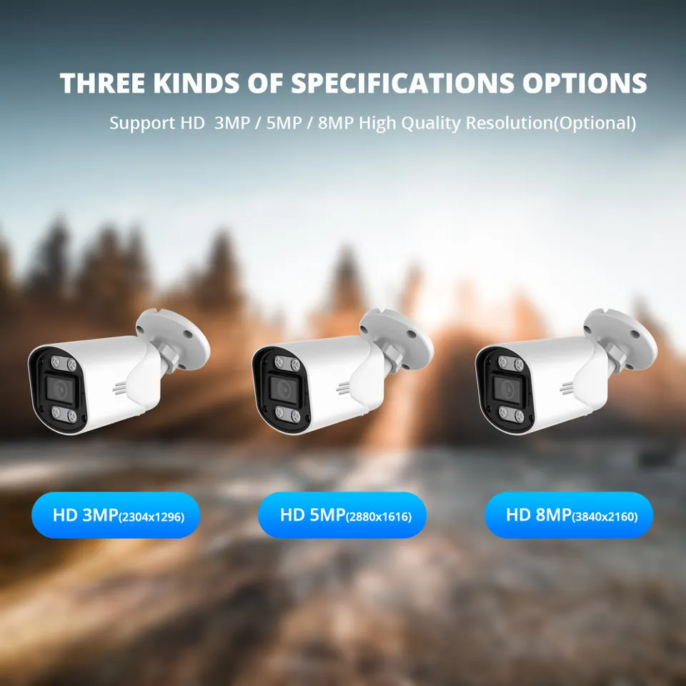 Print Logo Analog Camera Black White Color Night Vision AHD 5MP Plastic Bullet 2MP Camara De Seguridad Analogica CCTV