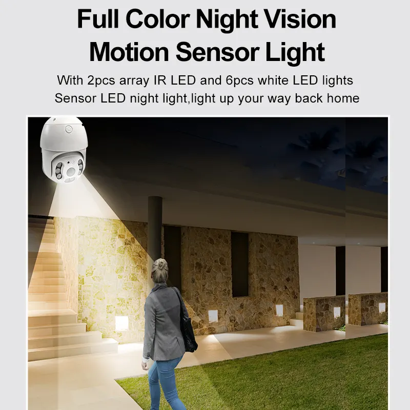 5G 2MP Wireless Baby Original Manufacturer Home Wifi E27 Bulb Security Smart Mini Security Camera