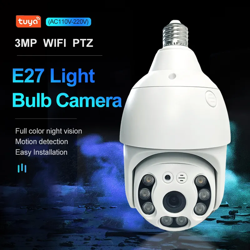 5G 2MP Wireless Baby Original Manufacturer Home Wifi E27 Bulb Security Smart Mini Security Camera