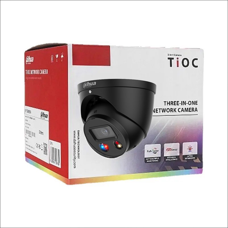 Original Da hua 3.6mm in stock IPC-HDW3849H-AS-PV S5 black 8MP Dual Illumination Fixed-focal Eyeball WizSense Network Camera