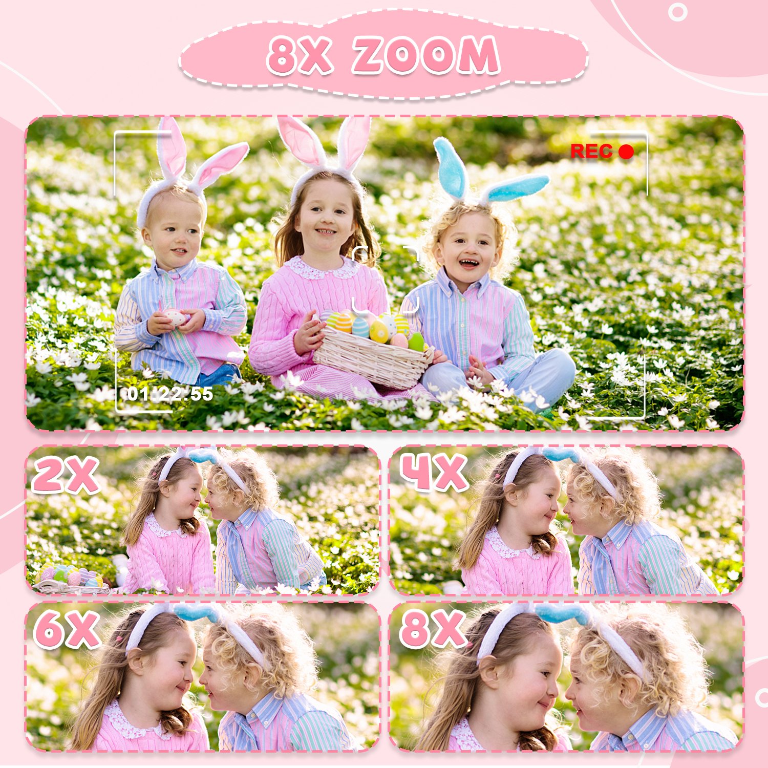 Cartoon Selfie 300000 Pixels 2.0 Inch IPS Screen children's kids mini digital photo video camera for kid toys Birthday Gift