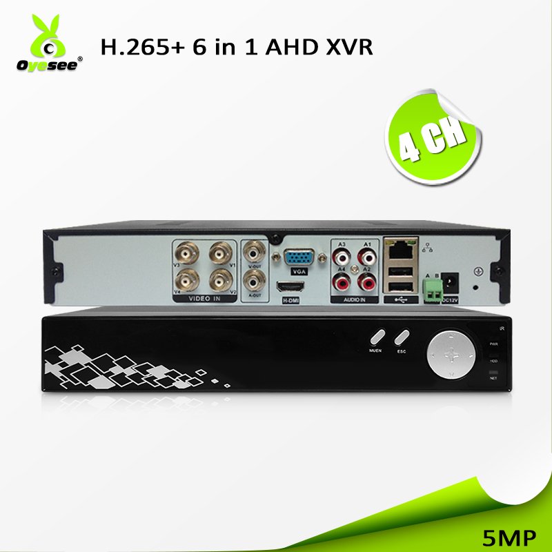 Top-rated cctv 4 channel 5MP ahd dvr h.265 p2p XVI CVI IP Analog 6 in 1 easy installation for cctv security camera