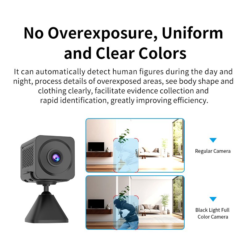 Full HD WIFI Camera Wireless Home Security Mini Camera Black Light Full Color Night Vision With Long Battery Life