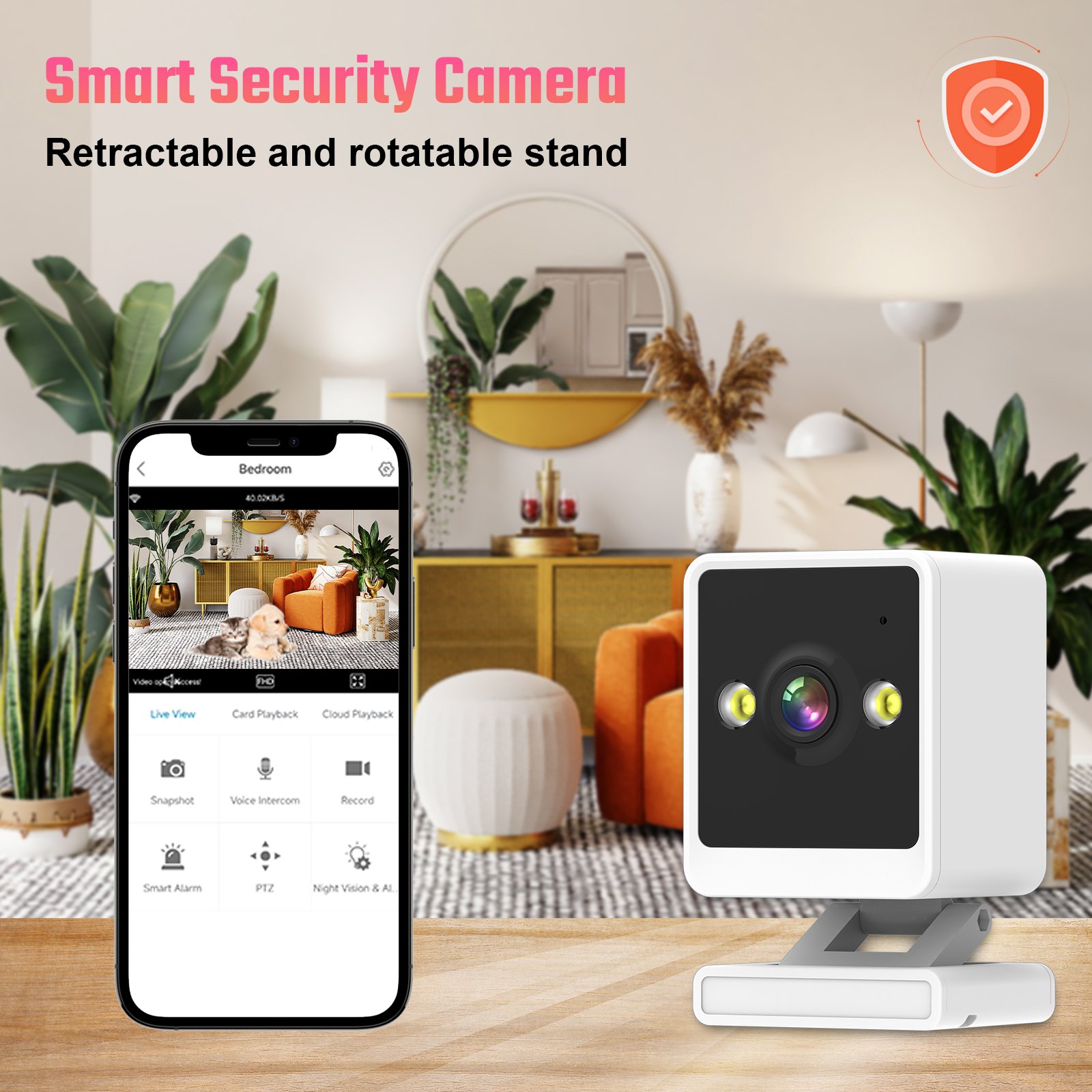 Most Popular 1080P Mini Camera Night Vision Cam with Color Night Vision HD Indoor Camera with Two Way Audio Wifi Camera