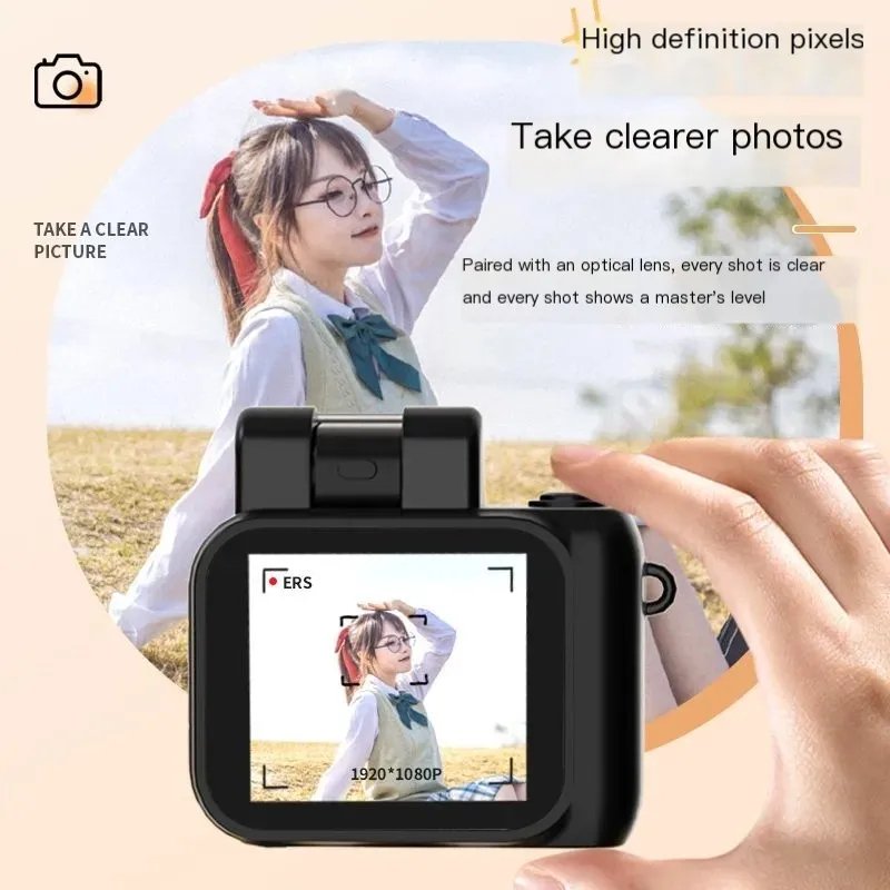 Y4000 Monoreflexes Style 1.44 inch Mini Camera CMOS With Flash Lamp And Battery Dock Portable Video Recorder DV 1080P LCD Screen