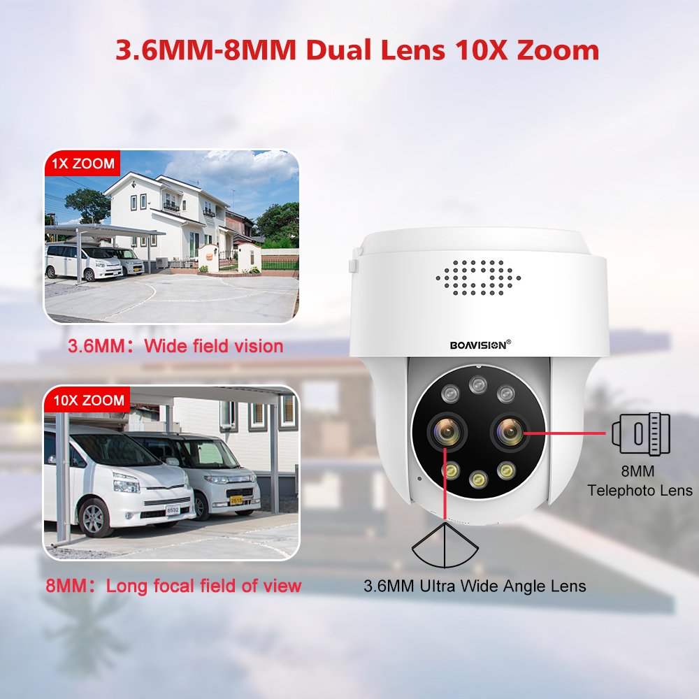10X Digital Zoom PTZ Security Camera Wireless Monitor Micro 8mp Cam Home Security Surveillance Night Vision Network Video Webcam