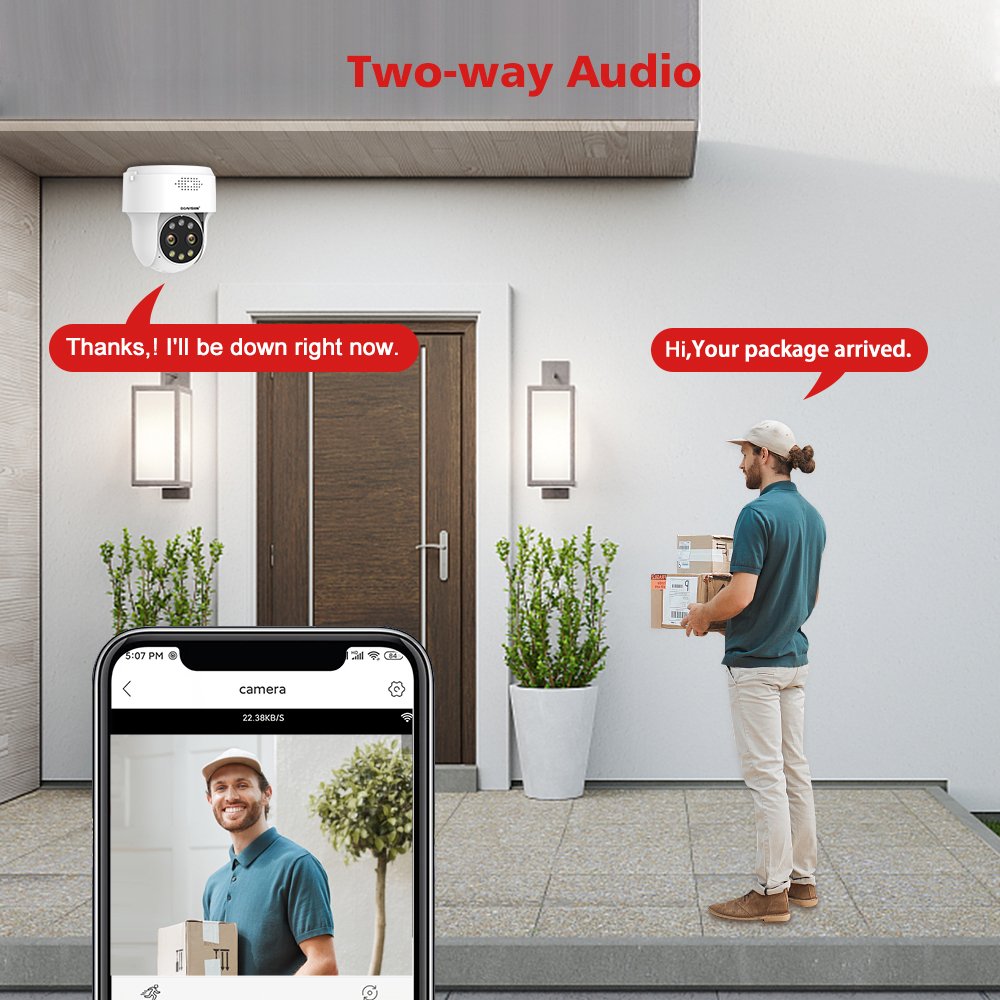 10X Digital Zoom PTZ Security Camera Wireless Monitor Micro 8mp Cam Home Security Surveillance Night Vision Network Video Webcam