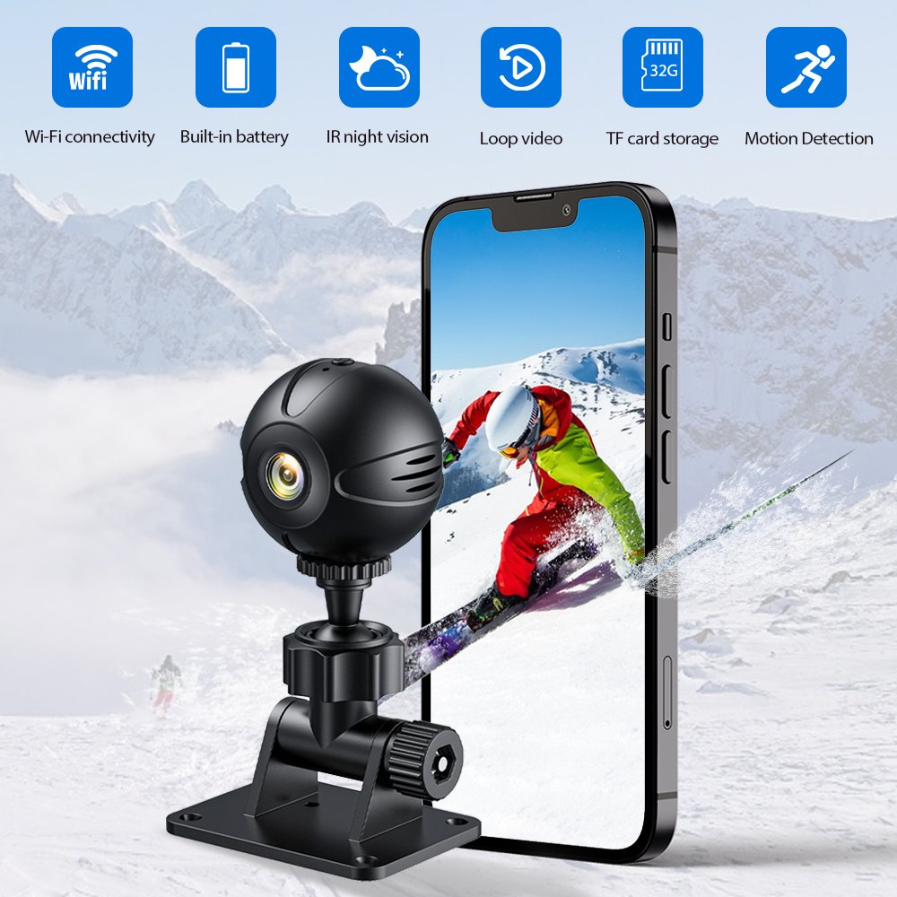 New HD 1080P Wireless Nanny Camera Night Vision Mini Smart Recording Wifi Home Security Baby CCTV Monitor