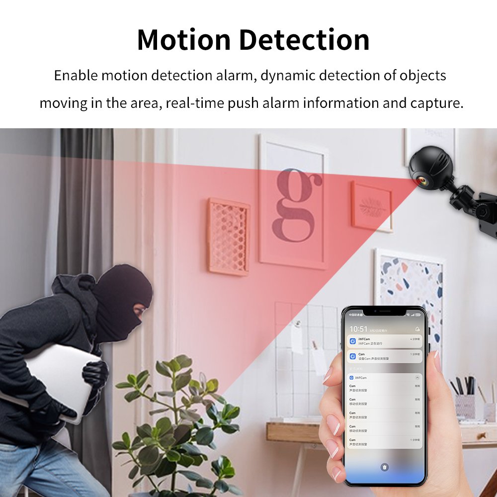 New HD 1080P Wireless Nanny Camera Night Vision Mini Smart Recording Wifi Home Security Baby CCTV Monitor