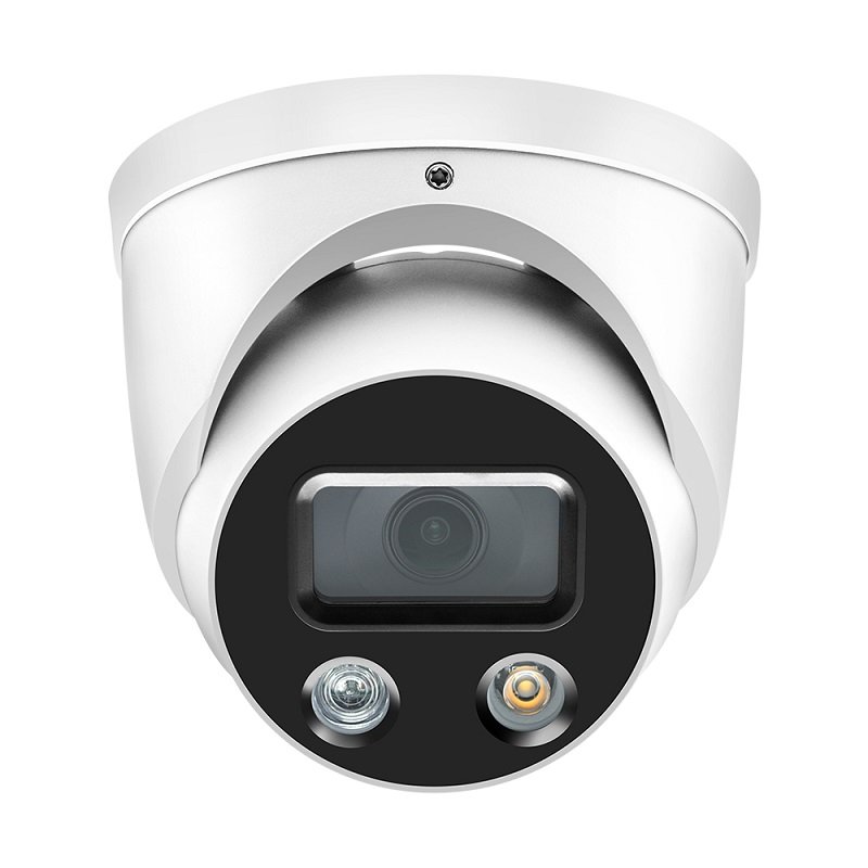 Full color Active Deterrence IP camera Dual Illumination Fixed-focal Eyeball WizSense Network Camera OEM 8MP IPC-HDW3849H-AS-PV