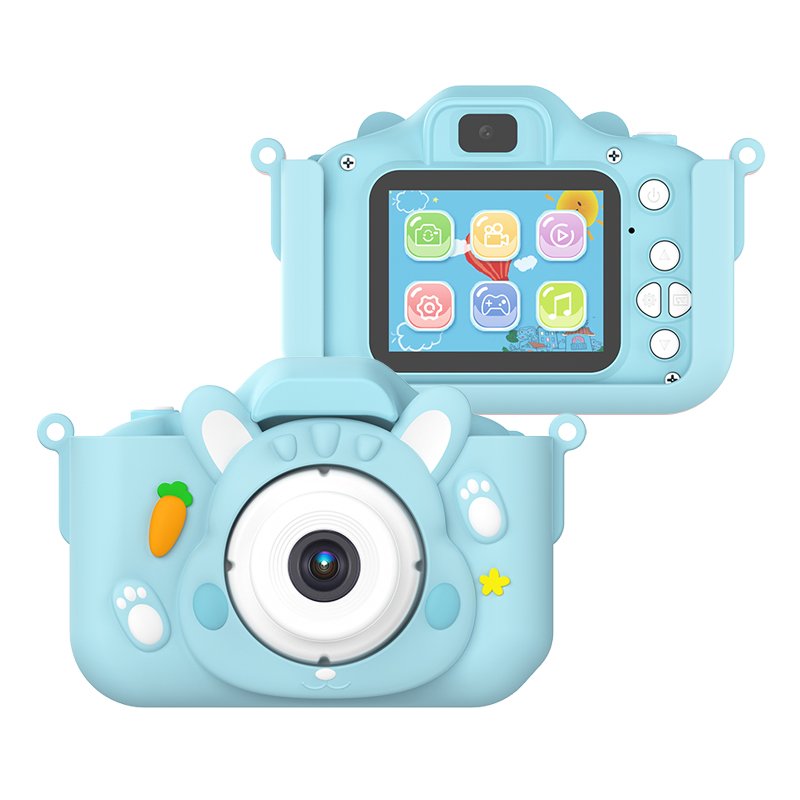 X11S Mini dual lens Kids camera 1080P Bunny cartoon children camera adorable toy kids selfie digital camera as gift prize