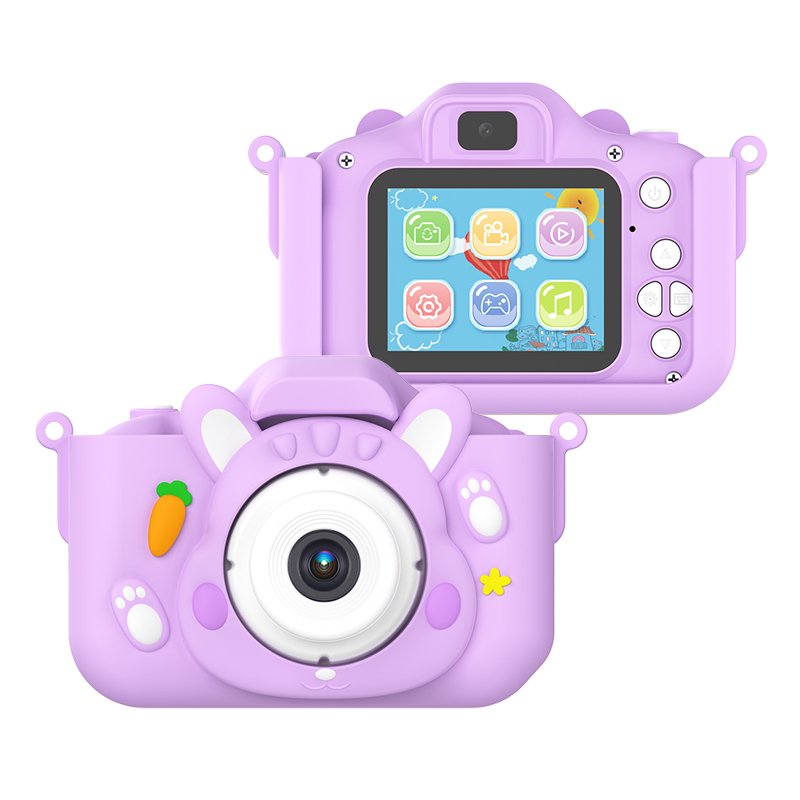 X11S Mini dual lens Kids camera 1080P Bunny cartoon children camera adorable toy kids selfie digital camera as gift prize
