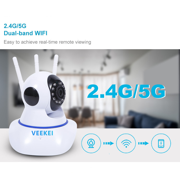 Veekei 2mp wireless baby network IP camera wifi 1080p ptz ip camera Cctv wifi CCTV network management and free cloud storage