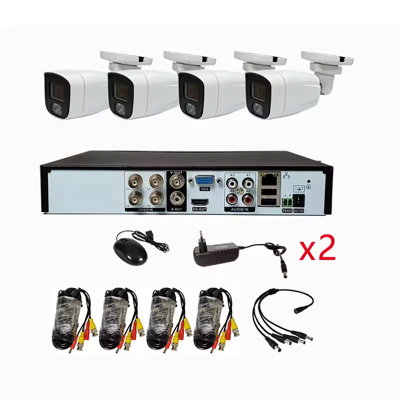 5MP Outdoor 4 CH DVR Kit Home Security Camera System AHD Whole Combo Set 4 IN 1 Analog camera Cheap Price