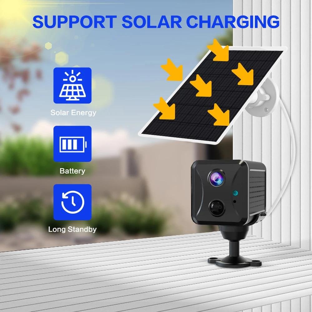 Original camera factory 1080p hd wide angle mini cctv kit two way audio smart Pir wireless wifi security Solar Camera