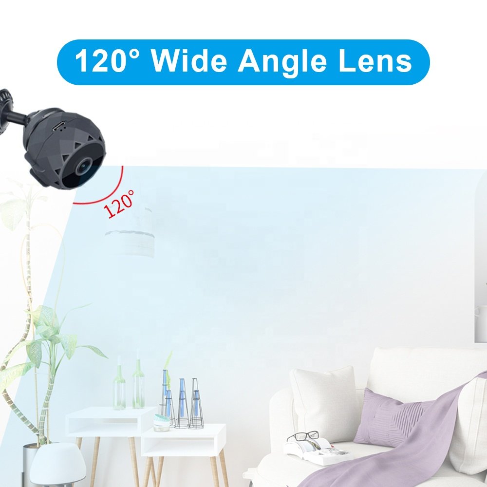 QZT Night Vision Camera Indoor Wide Angle WiFi Smart Home IP Wireless Security Mini Camera