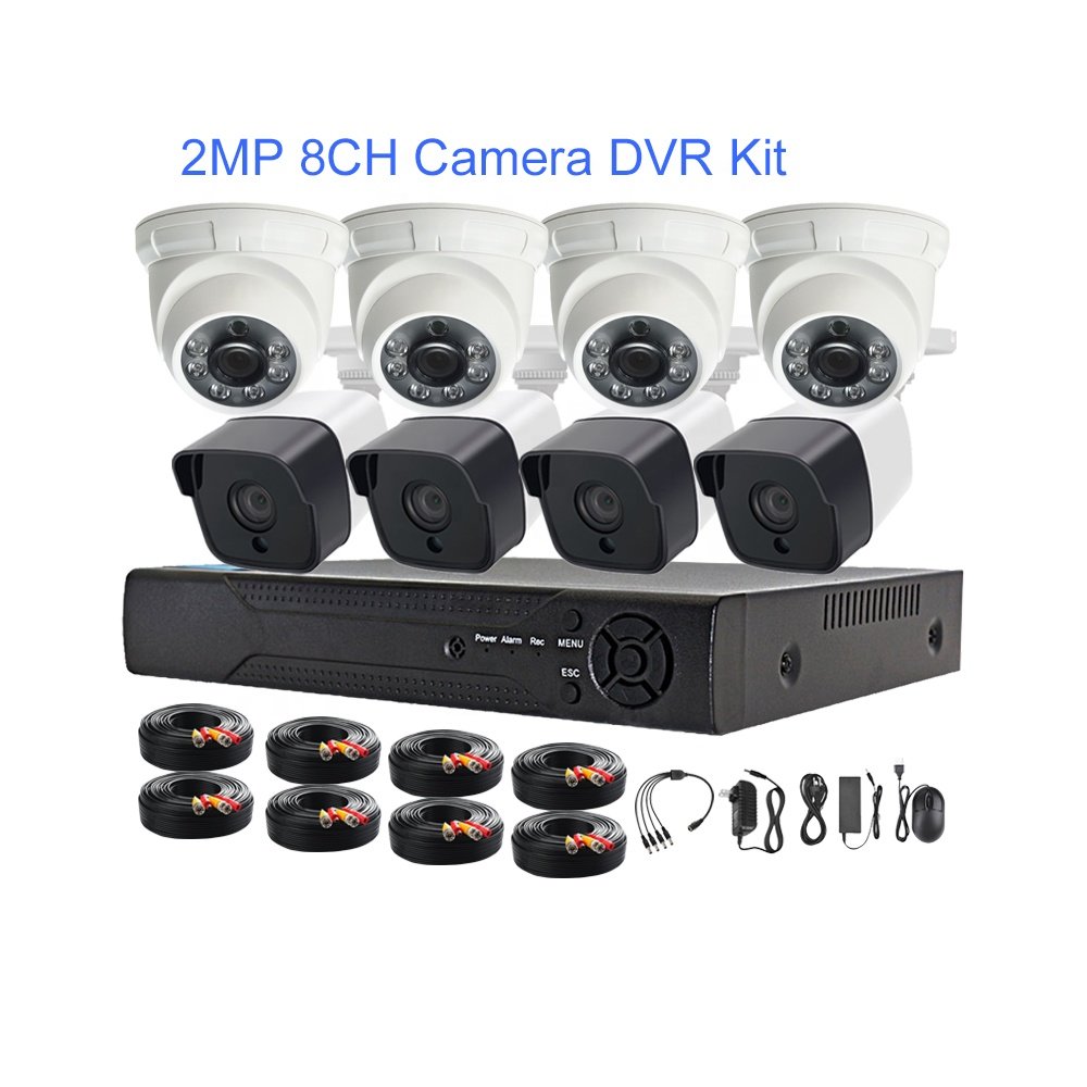 6 8 Channel 8CH AHD DVR Kit 2MP 1080P Full HD Analog Camera Set all in one DVR XVR Recorder CCTV Camera System for Home Security