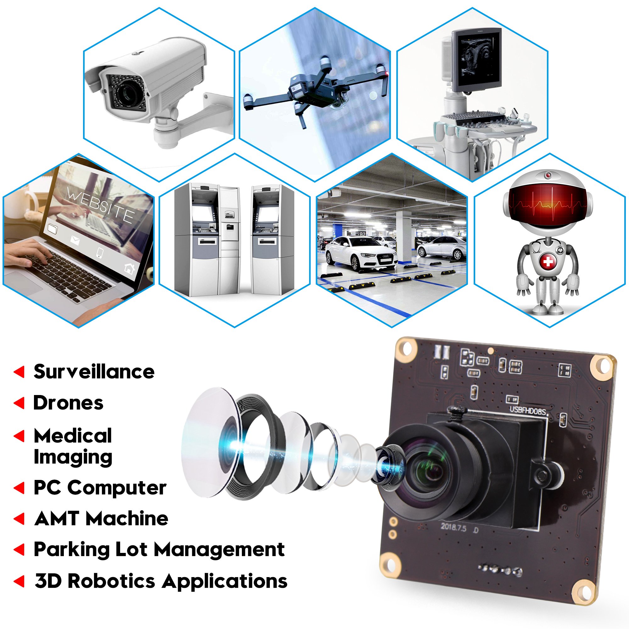 ELP USB2.0 Full HD 1080P CMOS OV4689 High Speed USB2.0 2MP 260fps 120fps 60fps Golf Swing Camera Mini For Trajectory Analysis