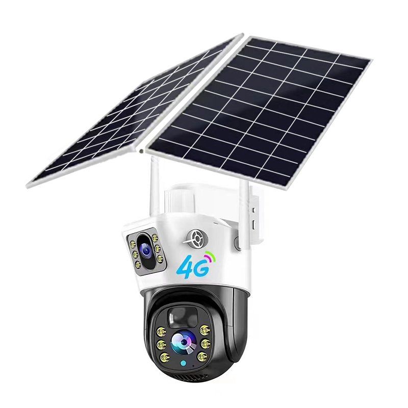 4G V380 Solar Panels Battery Monitor Mobile Phone Remote Outdoor Night Vision Panoramic Home High Definition IP Network Camera