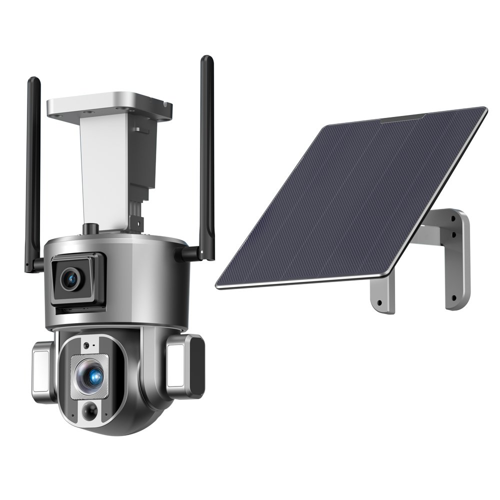 4G Dual Lens Camera 8MP 4K Bullet and PTZ Smart Linkage CAT4 WiFi 6 Network IP66 Wireless Installation Auto Tracking IP Camera