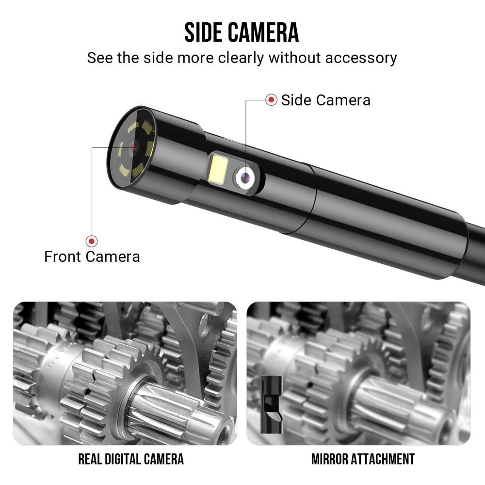 Industrial Endoscope Inspection two Camera 8mm Dual Lens 4.3 inches IPS Screen Endoscope-Borescope 1080P Display Screen PQ307