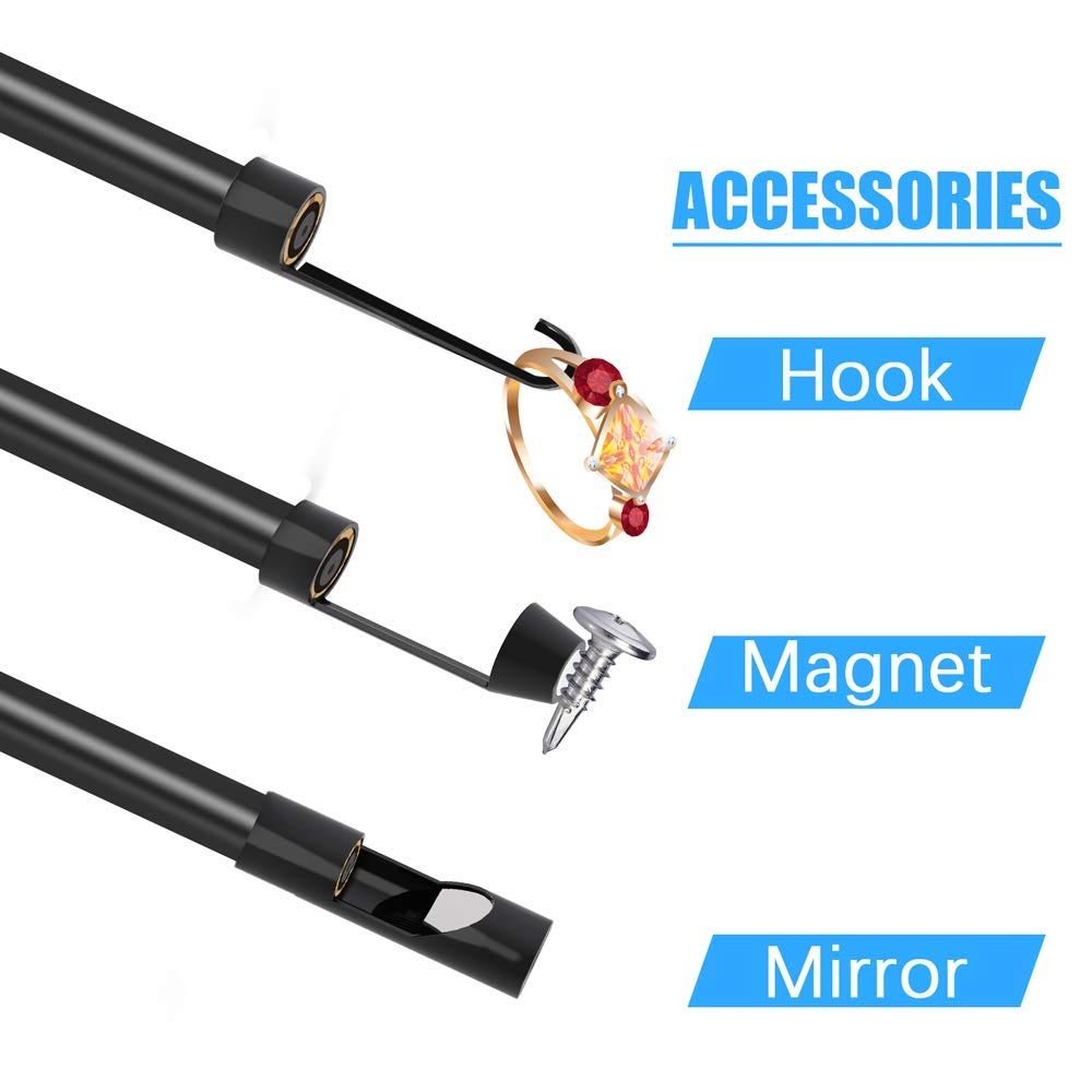 Industrial Endoscope Inspection two Camera 8mm Dual Lens 4.3 inches IPS Screen Endoscope-Borescope 1080P Display Screen PQ307