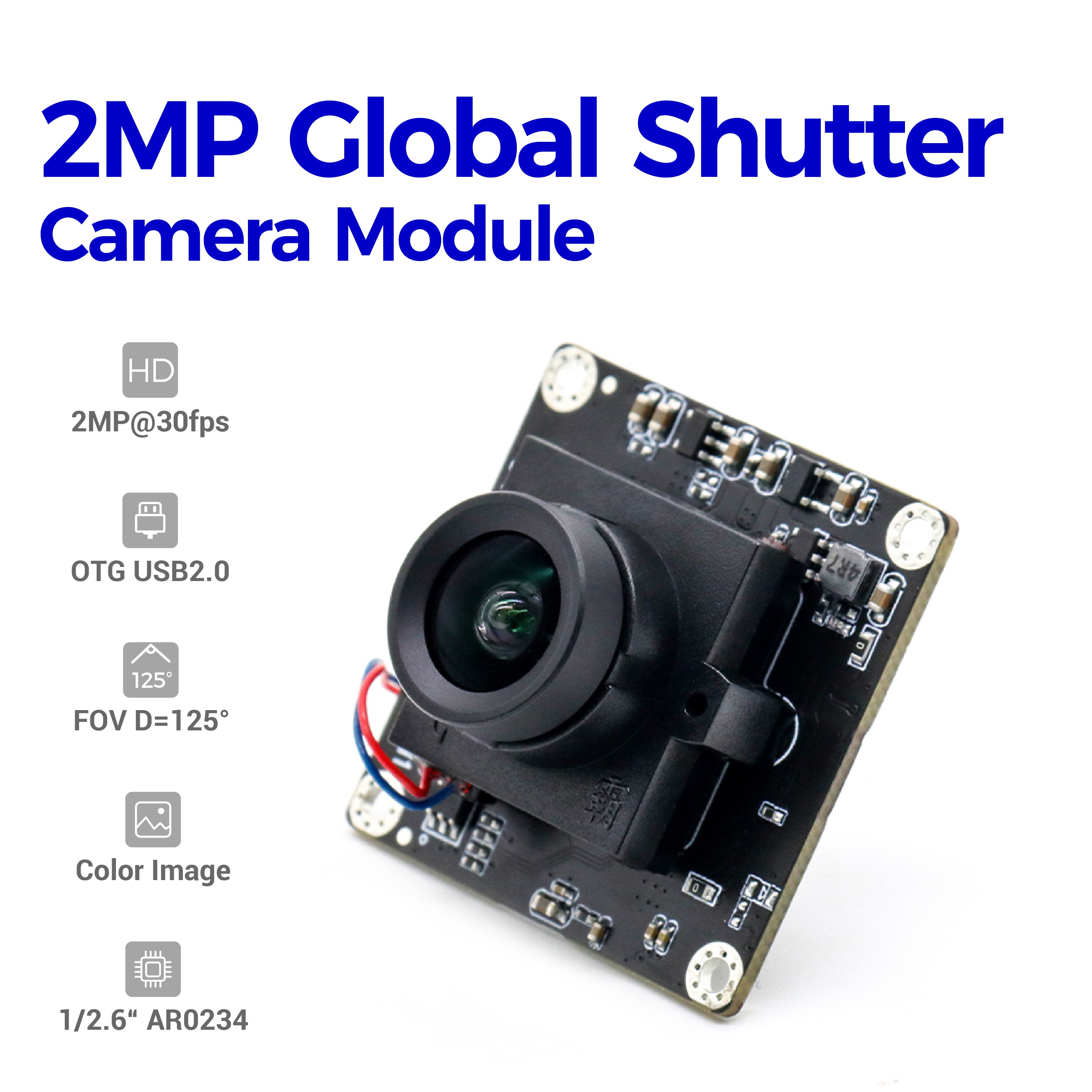 High Performance Speed Color Image Global Shutter Quality Good USB Camera AR0234 Module Board Motion Detection Mini Camera 60fps