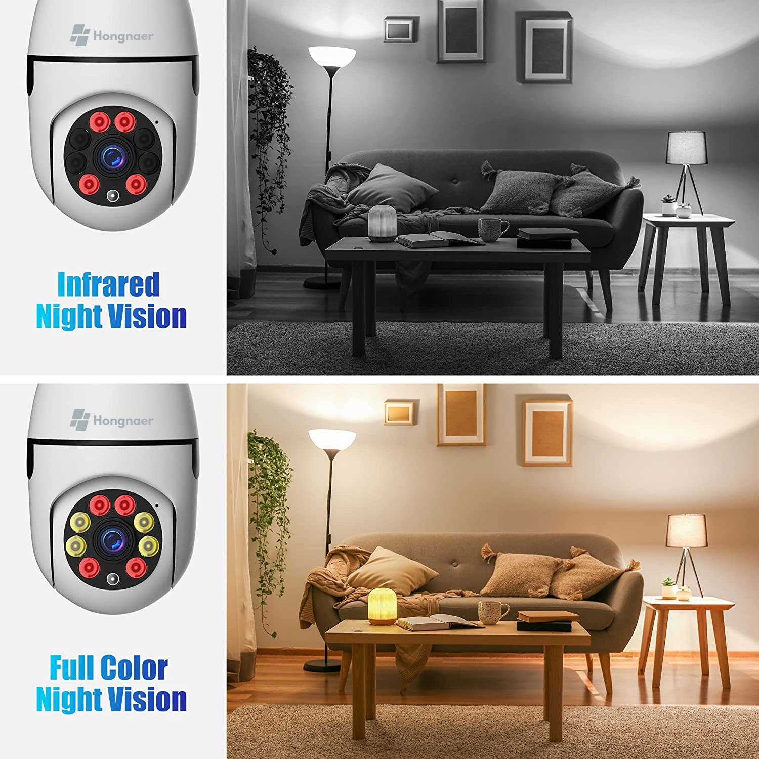 High Quality 128g Motion Detection Smart Camara de Seguridad Light Bulb Wifi Mini Camera HD