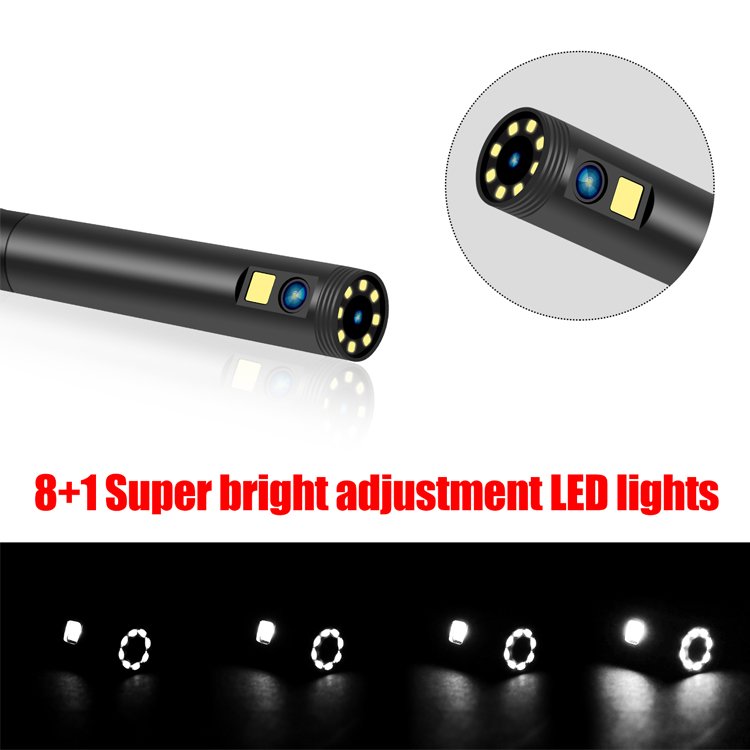 2.0MP 2M Hard Wire Waterproof Endoscope Camera For Sewer Endoscope Camera Inspection Camera With Display Batteries