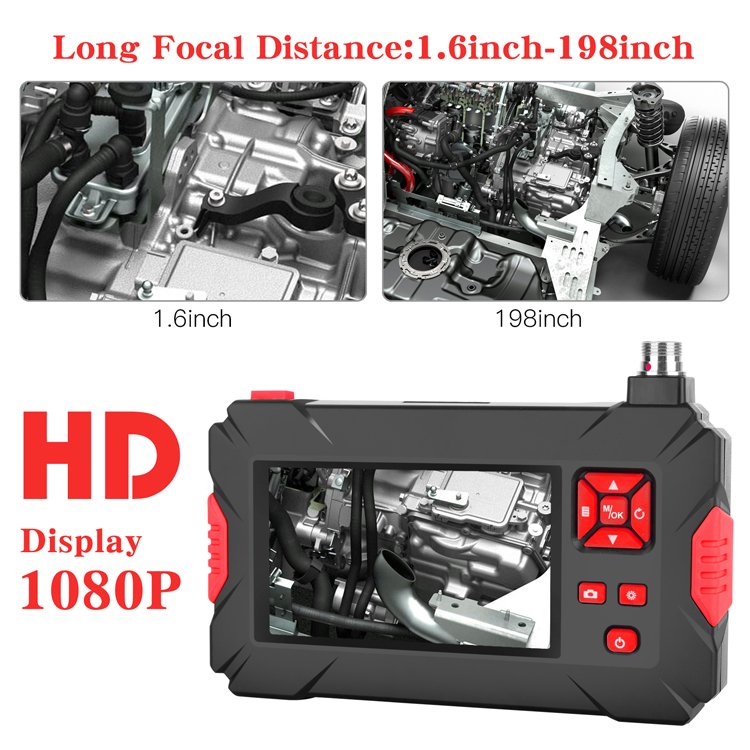 2.0MP 2M Hard Wire Waterproof Endoscope Camera For Sewer Endoscope Camera Inspection Camera With Display Batteries