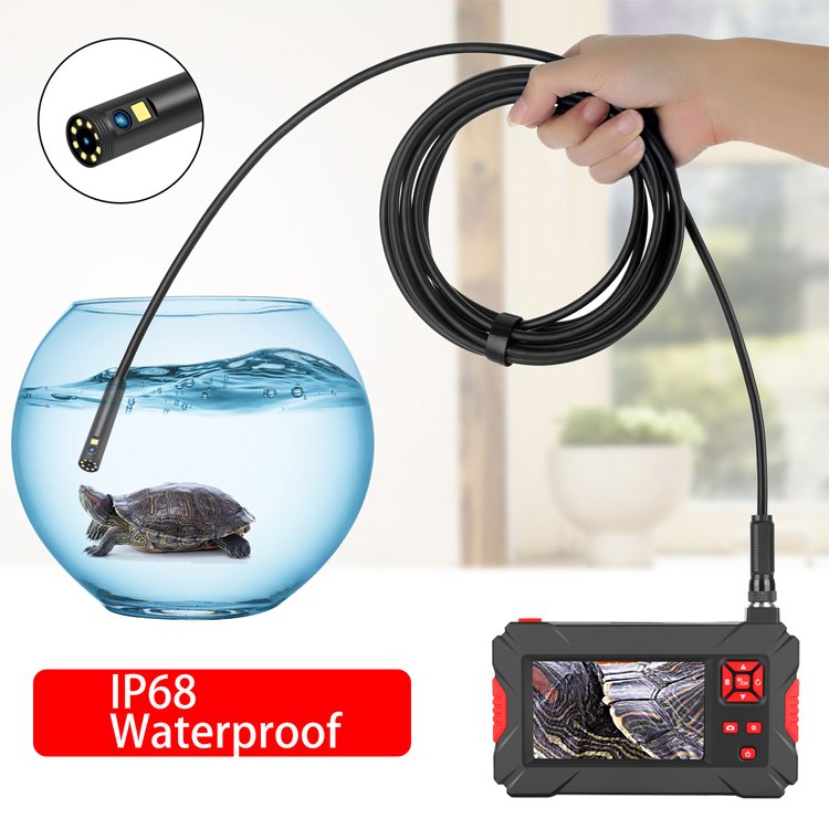 2.0MP 2M Hard Wire Waterproof Endoscope Camera For Sewer Endoscope Camera Inspection Camera With Display Batteries