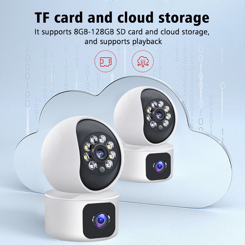 C 3MP alarm linkage 360 night vision home outdoor wireless ptz ip wifi cctv network security camera