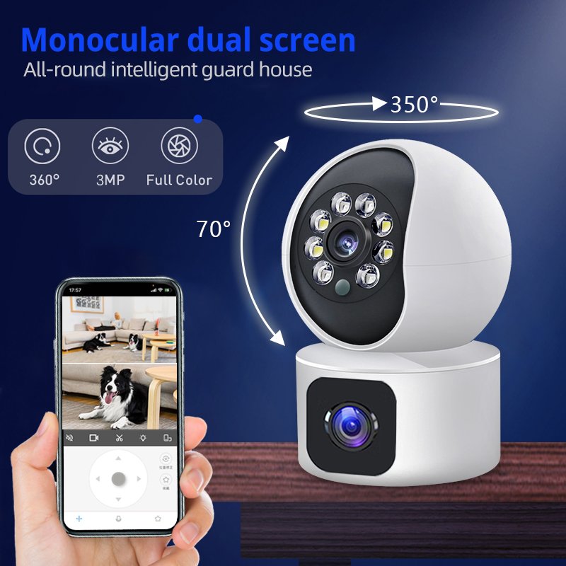 C 3MP alarm linkage 360 night vision home outdoor wireless ptz ip wifi cctv network security camera
