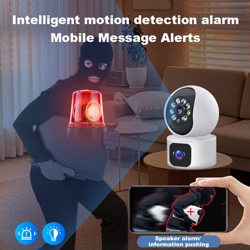 C 3MP alarm linkage 360 night vision home outdoor wireless ptz ip wifi cctv network security camera