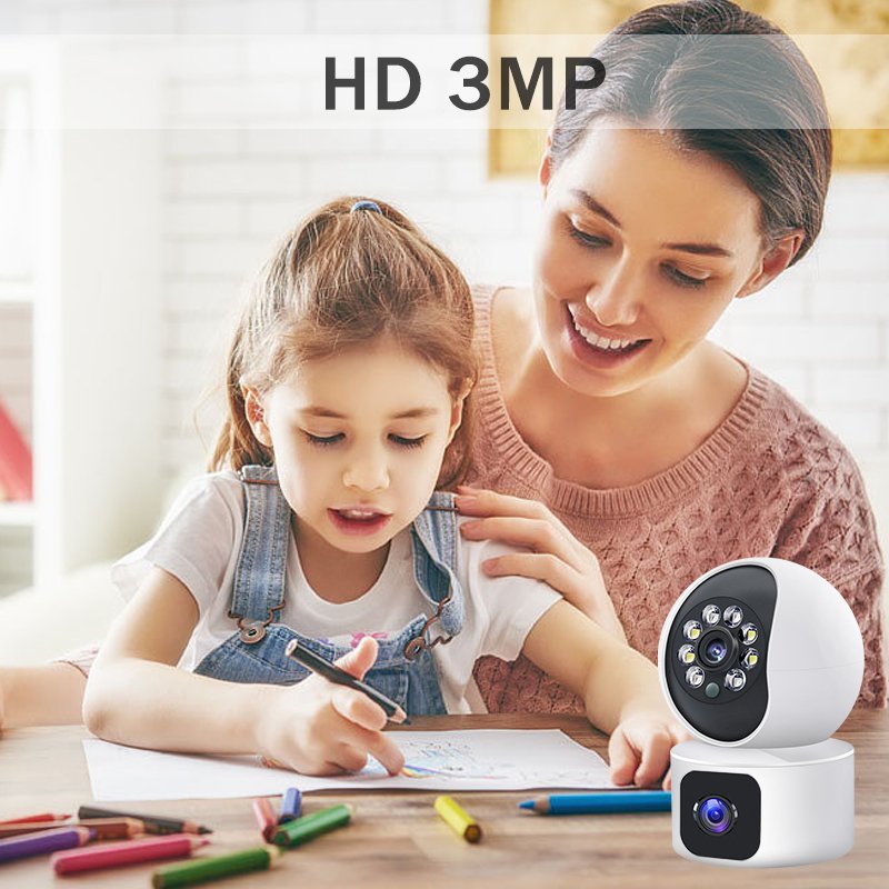 C 3MP alarm linkage 360 night vision home outdoor wireless ptz ip wifi cctv network security camera
