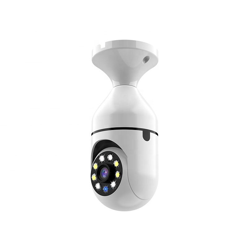 Customized Hot Sale PTZ Indoor Ceiling Mount IR Night Vision Dynamic HD 1080P Motion Detection Smart Home Bulb Camera