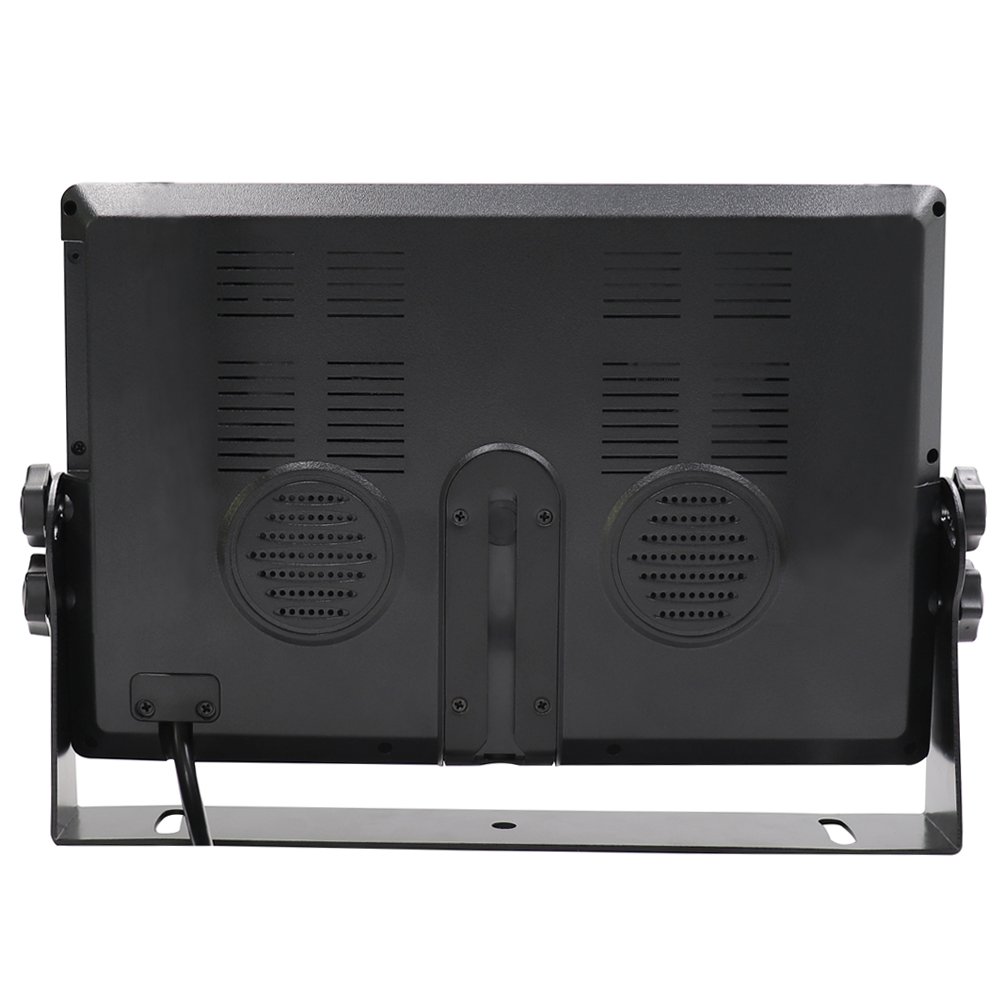 6 CH Split View 9 Train Monitor with Sunshade, Support Working with Analog Camera and AHD Camera Hybrid
