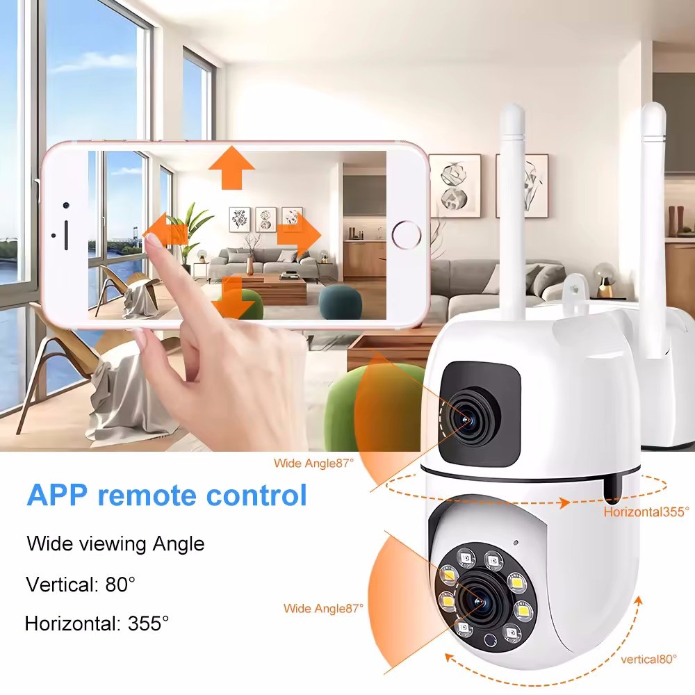 V380Pro Dual Lens wireless IP security Full Color 360Degree Cctv PTZ Camera 2MP Motion Detection Security CCTV Network Camera