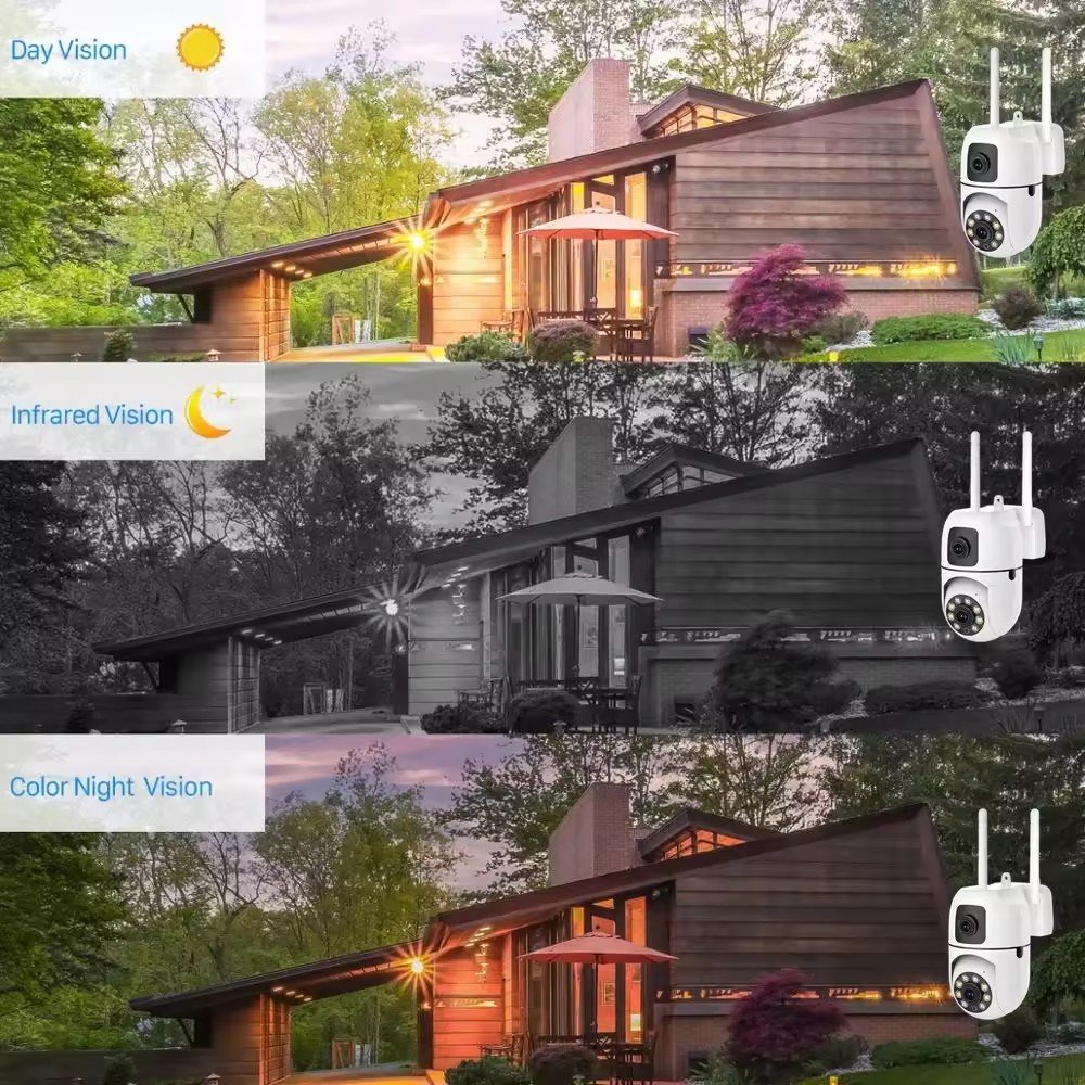 V380Pro Dual Lens wireless IP security Full Color 360Degree Cctv PTZ Camera 2MP Motion Detection Security CCTV Network Camera