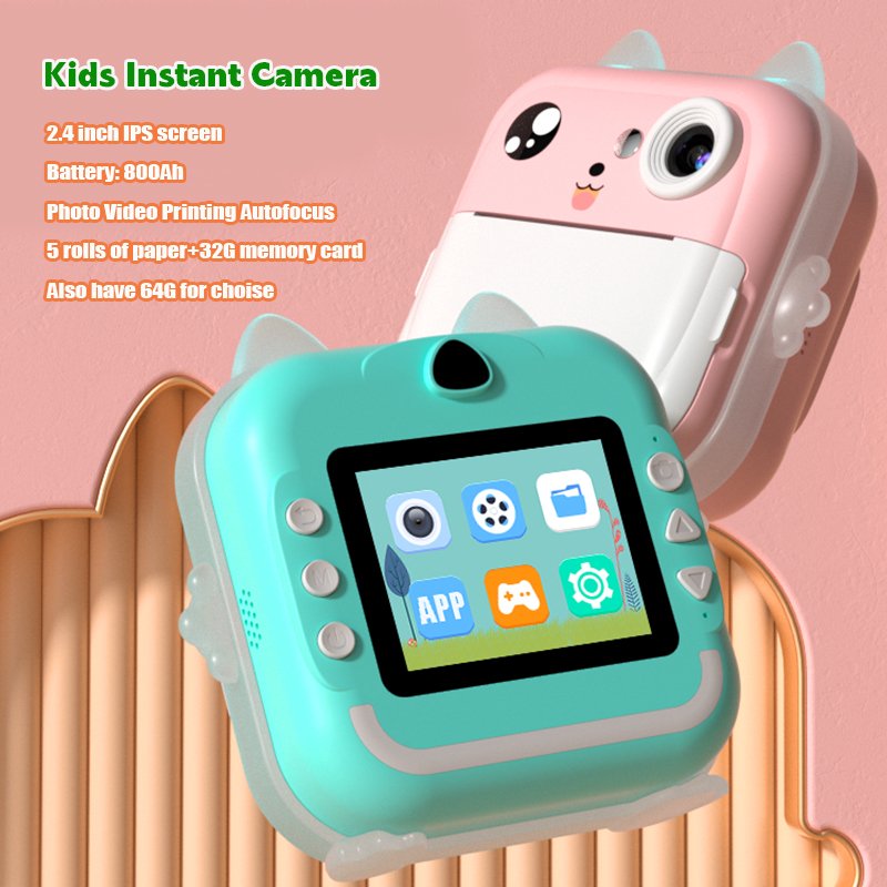Manufacturer Cheap Children Instant Print Camera For Kids HD Mini Camera With Thermal Photo Paper Digital Instant Print Camera