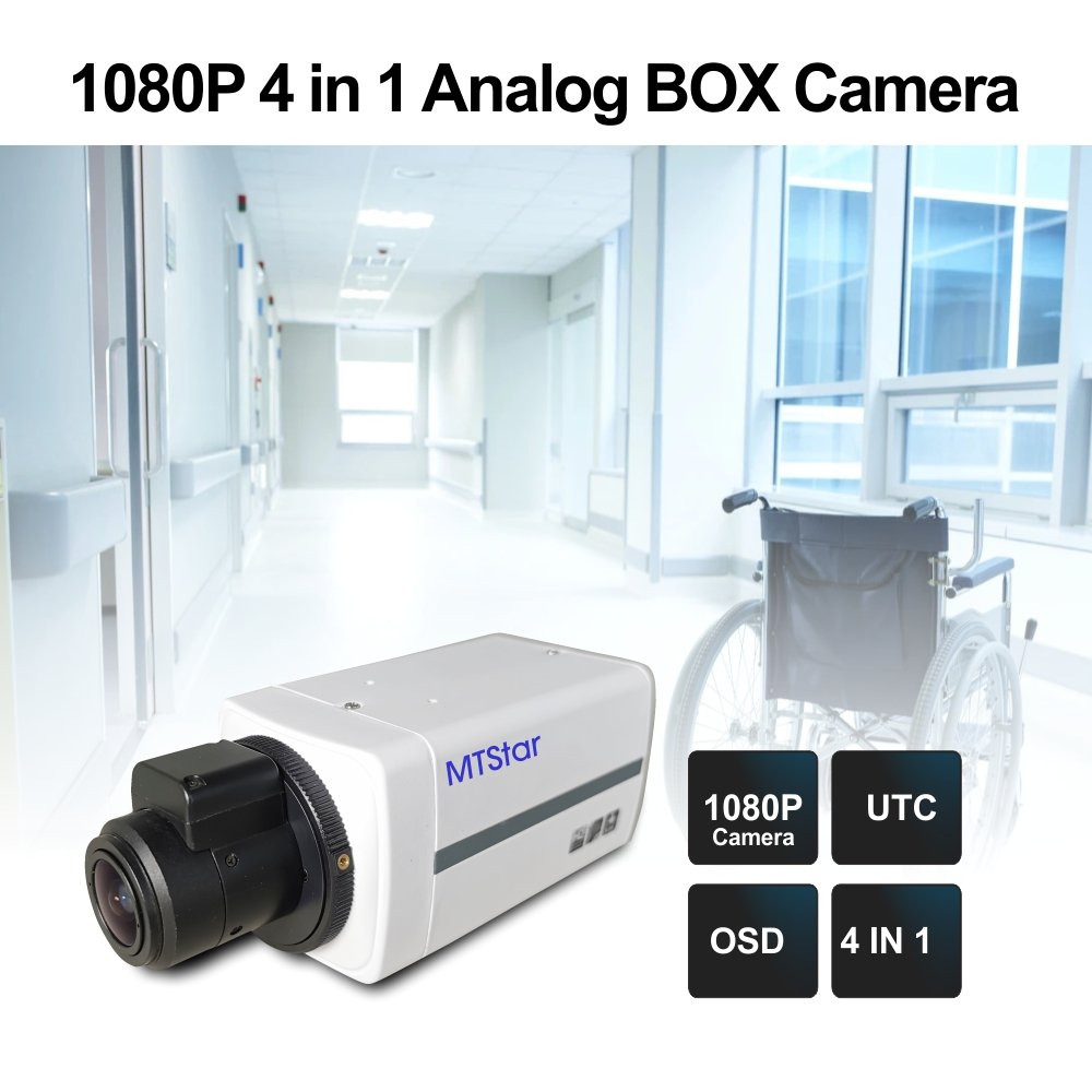New 2022 For Outdoor 2MP Analog box Camera UTC OSD 4 in 1 camera 1/2.9" CMOS 1080P 5-50mm 2.8-12mm lens Analog box Camera