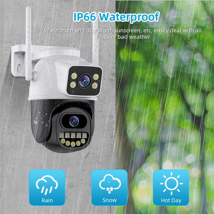 Haishamao 6MP Wifi Ip Camera IP66 Waterproof Ptz Dome Hd Wireless WiFi Network CCTV Outdoor IP Security Camera