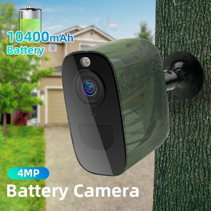 LCLCTEK 4G solar battery security trail camera 4MP Full Color Floodlight IP66 Outdoor wireless cctv camera