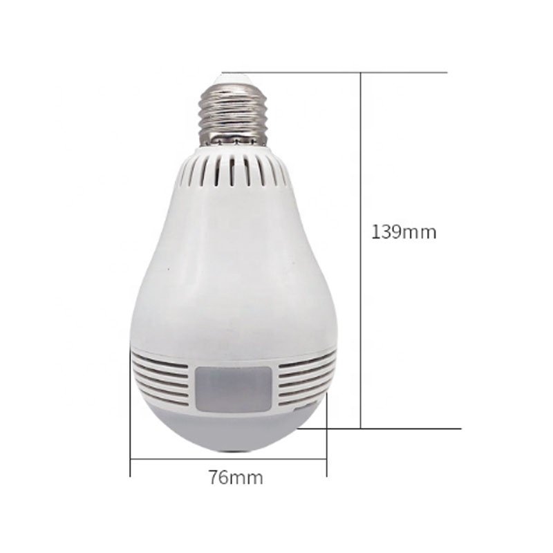 Wireless VR Panoramic light bulb Camera Fisheye 360 degrees phone app wifi camera