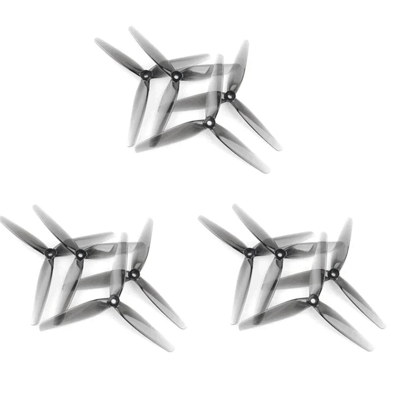HQProp 7X3.5X3 7035 Light Grey 2CW 2CCW Poly Carbonate 3-Blade Propeller RC FPV Freestyle 7inch Long Range Cinelifter Racing UAV
