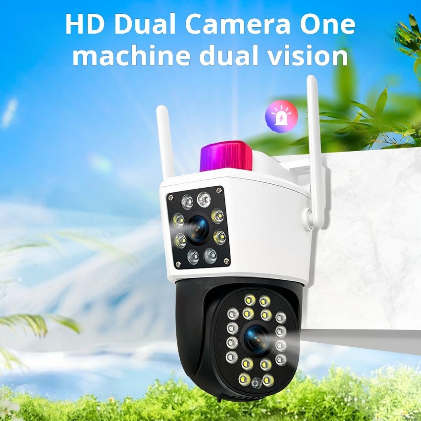 Factory wholesale New Arrival Auto Tracking Colorful Night Vision Home Security System Ip Cameras Dual Lens PTZ Camera 936